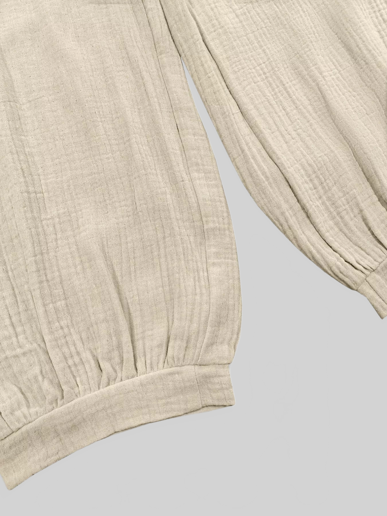 Women Smocked Textured Casual Pants nicholesgifts
