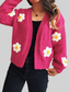 Flower Open Front Long Sleeve Cardigan nicholesgifts
