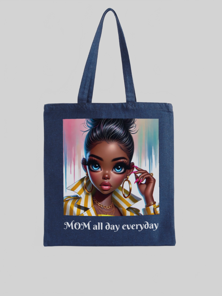 African American Women Mom All Day Everyday Mother's Day Tote Bag nicholesgifts