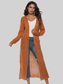 Long Sleeve Open Front Buttoned Cardigan nicholesgifts