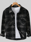 Men's Plus Size Plaid Button Up Long Sleeve Shirt nicholesgifts