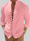 Men's Full Size Button Front Long Sleeve Shirt Plus Size nicholesgifts