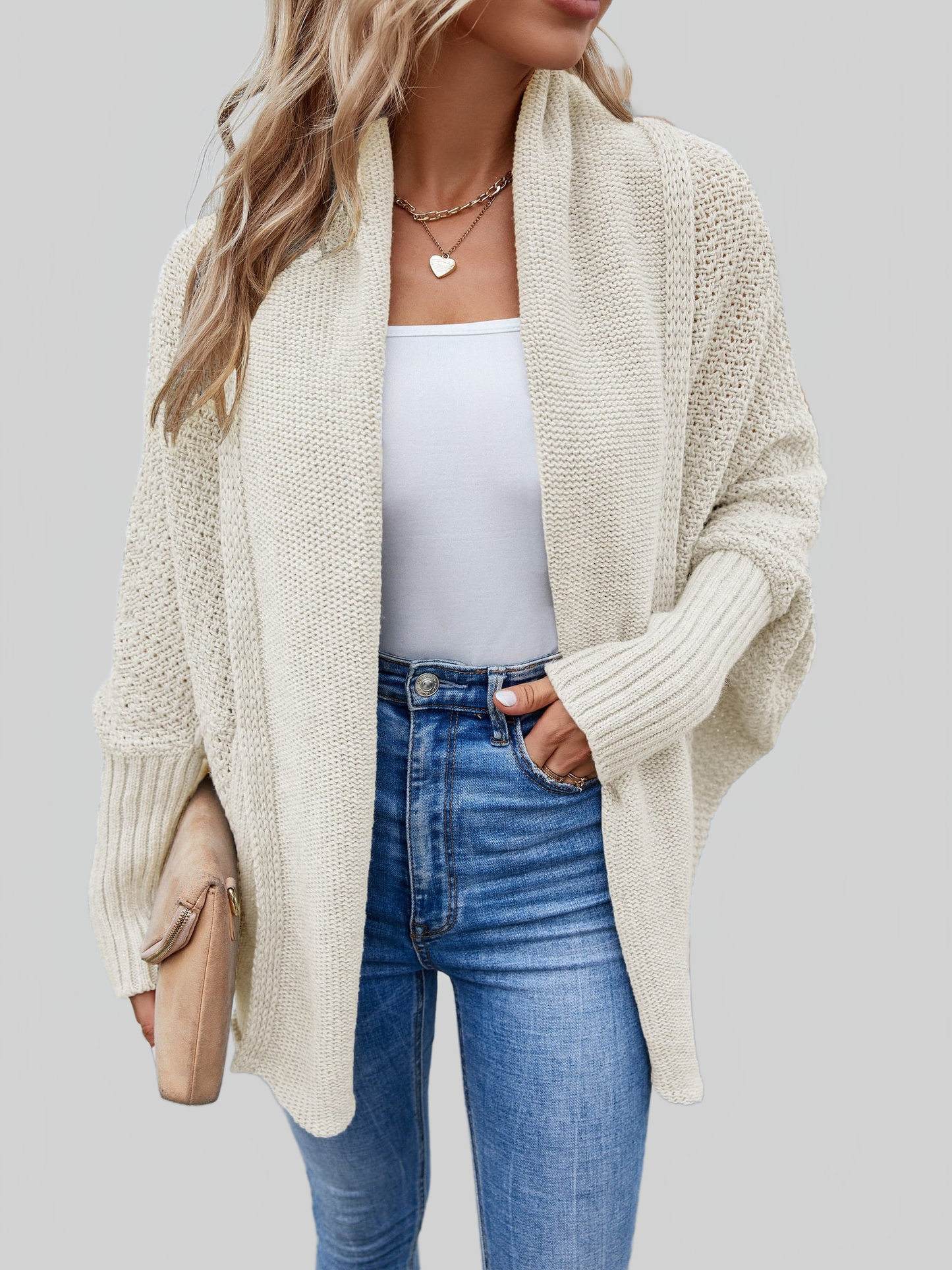 Open Front Long Sleeve Cardigan nicholesgifts