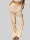 Women Printed Drawstring Straight Pants nicholesgifts