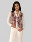 Floral Embroidered Tie-Front Vest Coat nicholesgifts