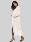 Long Sleeve Open Front Buttoned Cardigan nicholesgifts