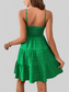 Women Smocked Tiered Sleeveless Mini Summer Dress nicholesgifts