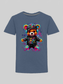 Toddler Boys Colorful Bear with Headphones Short Sleeve Crewneck T-Shirt nicholesgifts