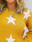 Star Pattern Round Neck Pullover Sweater nicholesgifts