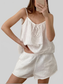 Tie Front Cami and Shorts Lounge Set nicholesgifts