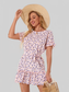 Tied Frill Short Sleeve Mini Dress nicholesgifts