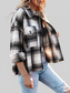 Pocketed Plaid Button Down Long Sleeve Shacket nicholesgifts