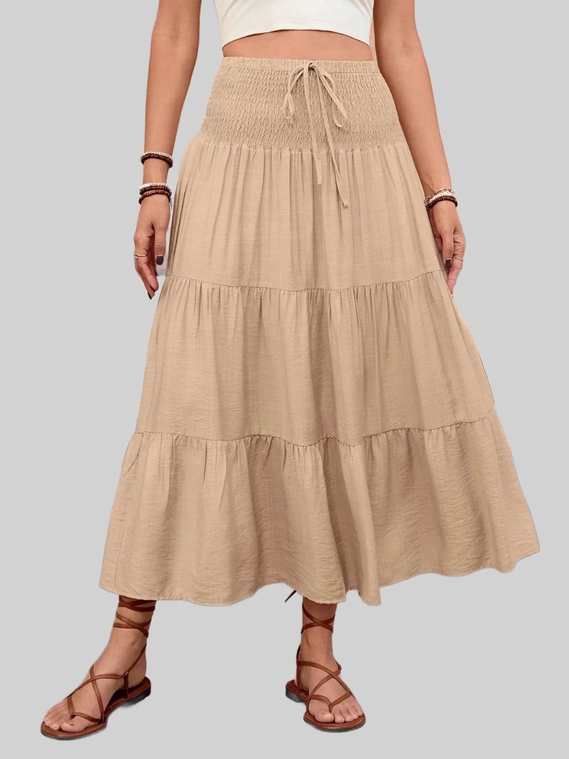 Smocked Tiered Skirt nicholesgifts