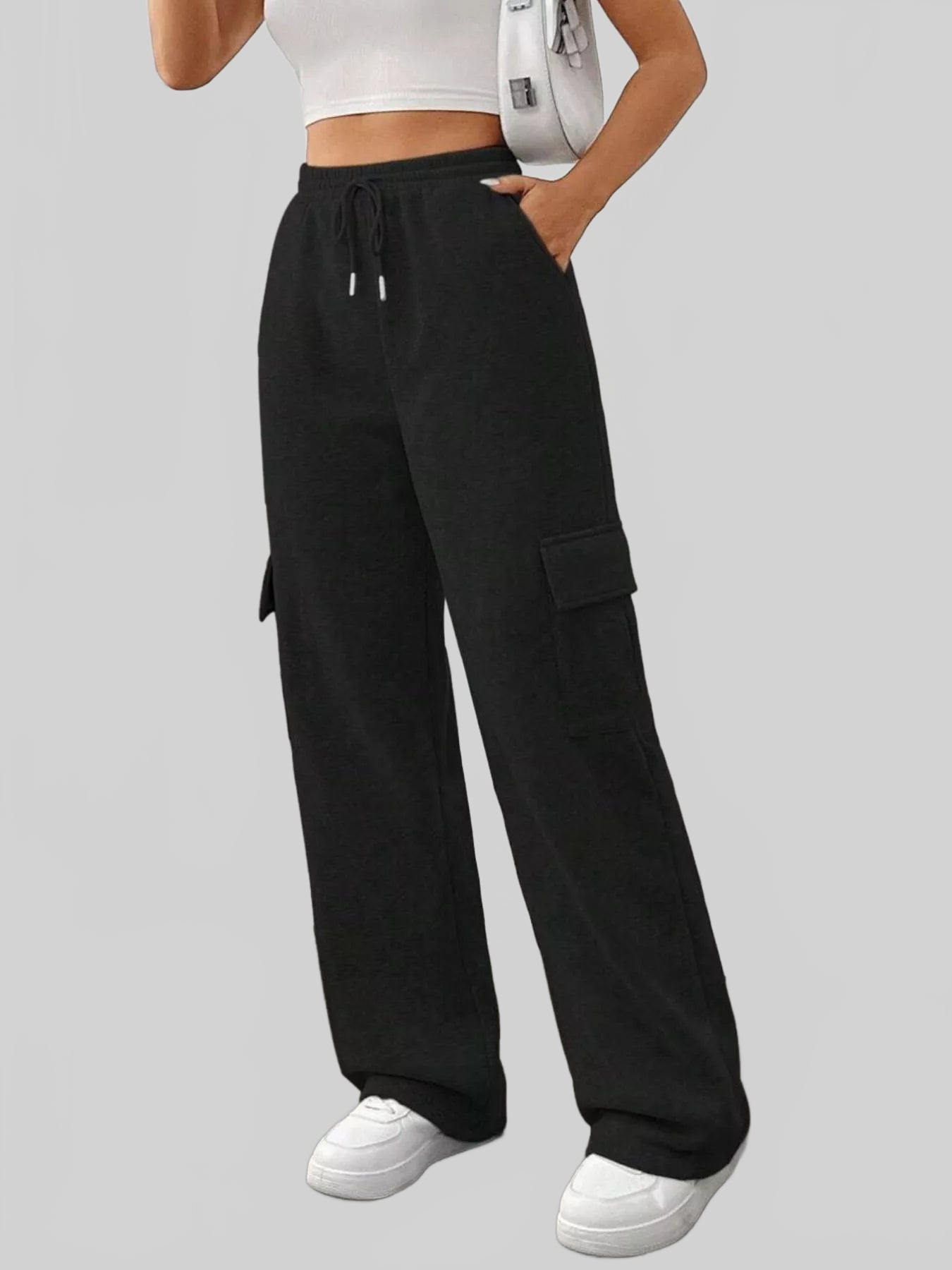 Women Relaxed Fit Pants with Drawstring Waist nicholesgifts