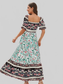 Floral Flounce Sleeve Midi Dress nicholesgifts