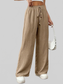Casual Drawstring Wide Leg Pants nicholesgifts