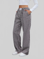 Women Plaid Wide Leg Casual Pants nicholesgifts