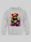 Toddler Boys Big Colorful Teddy Bear Crewneck Long Sleeve Sweatshirt nicholesgifts