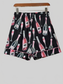 Champagne Print Short Sleeve Top and Shorts Set nicholesgifts