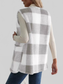 Women Cozy Plaid Sherpa Vest Coat nicholesgifts