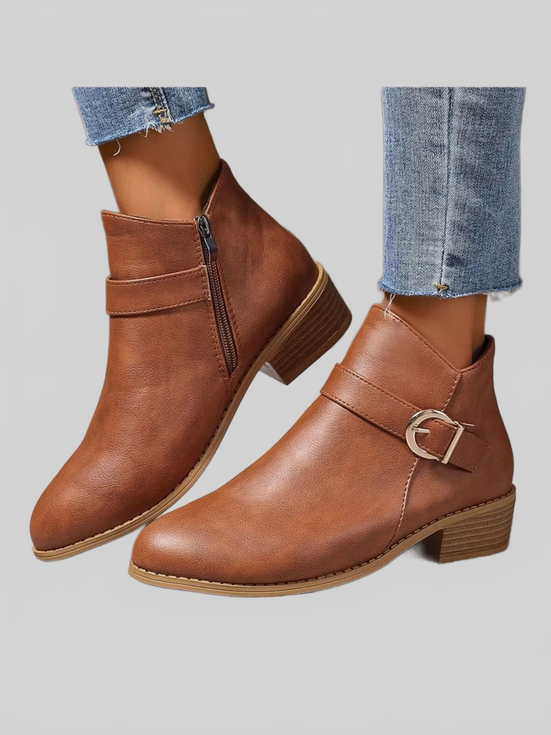 Point Toe Block Heels Boots NicholesGifts