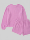 Bubble Gum Rabbit Sequin Corded Rib Top and Shorts Set nicholesgifts