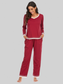 Women V-Neck Top and Pants Lounge Set nicholesgifts