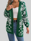 Women Pocketed Open Front Long Sleeve Cardigan nicholesgifts