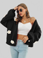 Floral Open Front Long Sleeve Cardigan nicholesgifts