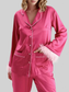 Silky Button Up Top and Pants Lounge Set nicholesgifts