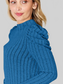 Basic Full Size Ribbed Mock Neck Puff Sleeve T-Shirt nicholesgifts