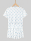 Printed Round Neck Top and Shorts Two-Piece Lounge Set nicholesgifts