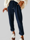 Women Casual Corduroy Drawstring Waist Pants nicholesgifts