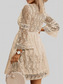 Lace V-Neck Three-Quarter Sleeve Dress nicholesgifts