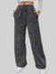Women Relaxed Fit Drawstring Waist Solid Pants nicholesgifts