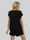 Round Neck Short Sleeve T-Shirt and Drawstring Shorts Lounge Set nicholesgifts