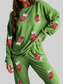 Sequin Socks Round Neck Long Sleeve Top and Pants Lounge Set nicholesgifts