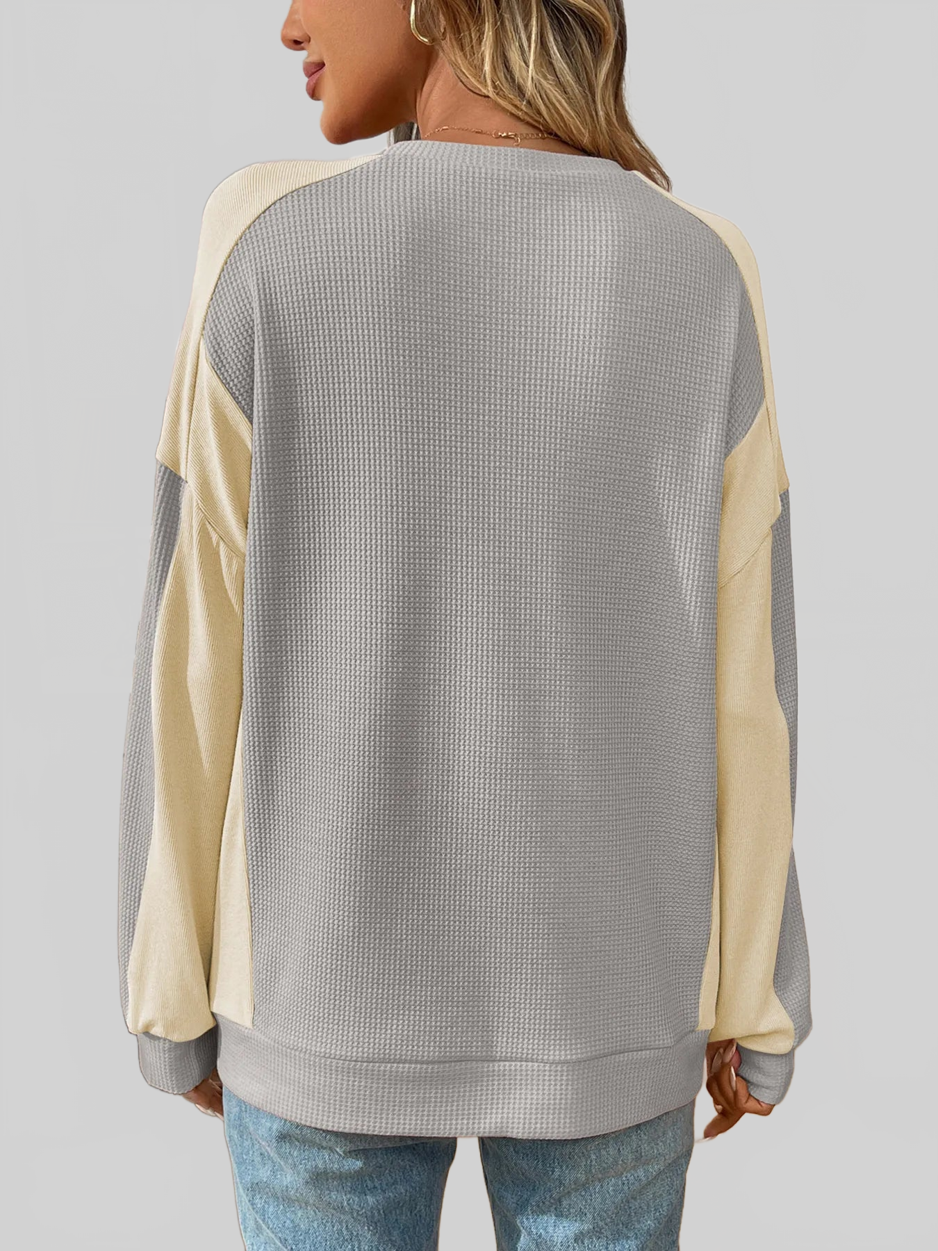 Color Block Long Sleeve Sweatshirt nicholesgifts