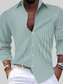 Men's Full Size Striped Button Up Long Sleeve Shirt Plus Size nicholesgifts