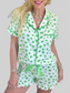 Lucky Clover Shirt and Shorts Lounge Set nicholesgifts