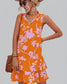 Women Printed Tie Neck Sleeveless Summer Dress
