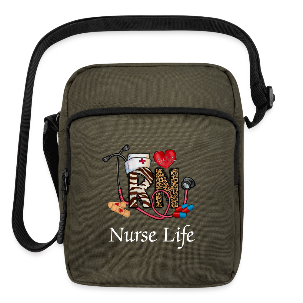 Women RN Nurse Life Upright Crossbody Bag - olive - NicholesGifts.online