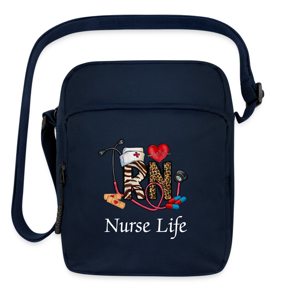 Women RN Nurse Life Upright Crossbody Bag - navy - NicholesGifts.online