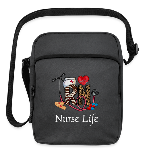Women RN Nurse Life Upright Crossbody Bag - charcoal grey - NicholesGifts.online