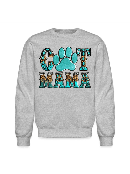 Plus Size Women Cat Mama Crewneck Sweatshirt nicholesgifts