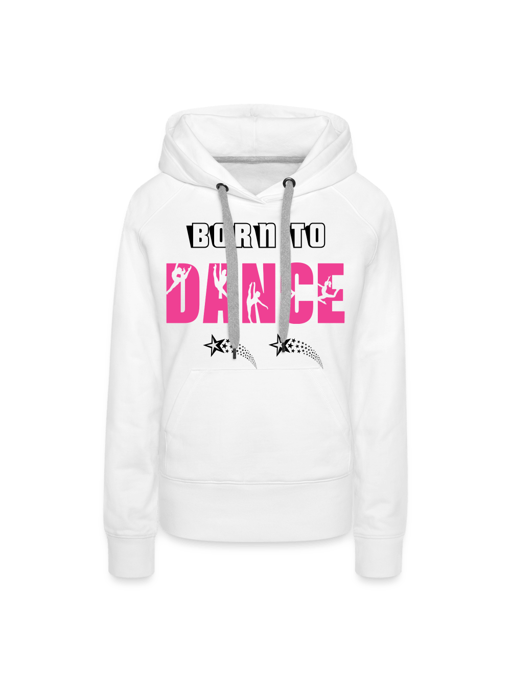 Women’s White Born To Dance Hoodie nicholesgifts