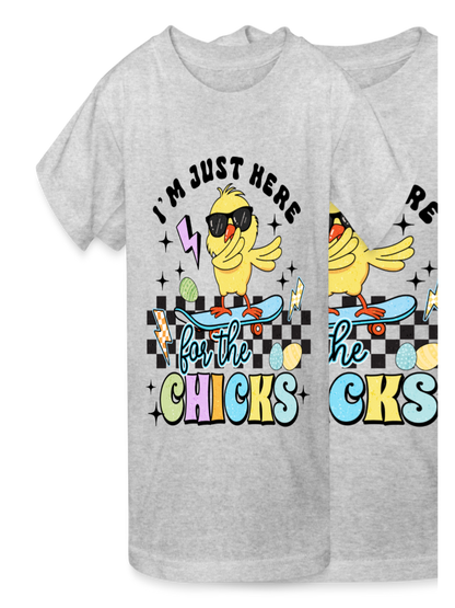 Boys I'm just here for the Chicks Easter T-Shirt nicholesgifts