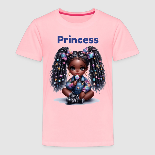 African American Toddler Girls Princess Short Sleeve T-Shirt NicholesGifts