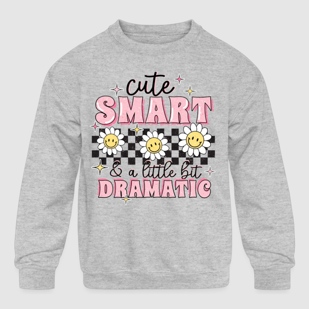 Girls Cute Smart Dramatic Long Sleeve Crewneck Sweatshirt NicholesGifts