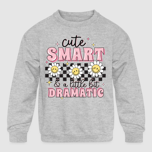Girls Cute Smart Dramatic Long Sleeve Crewneck Sweatshirt NicholesGifts